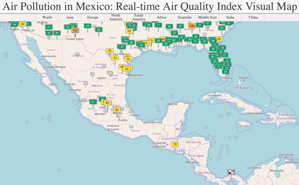 Mexico Air Pollution Map