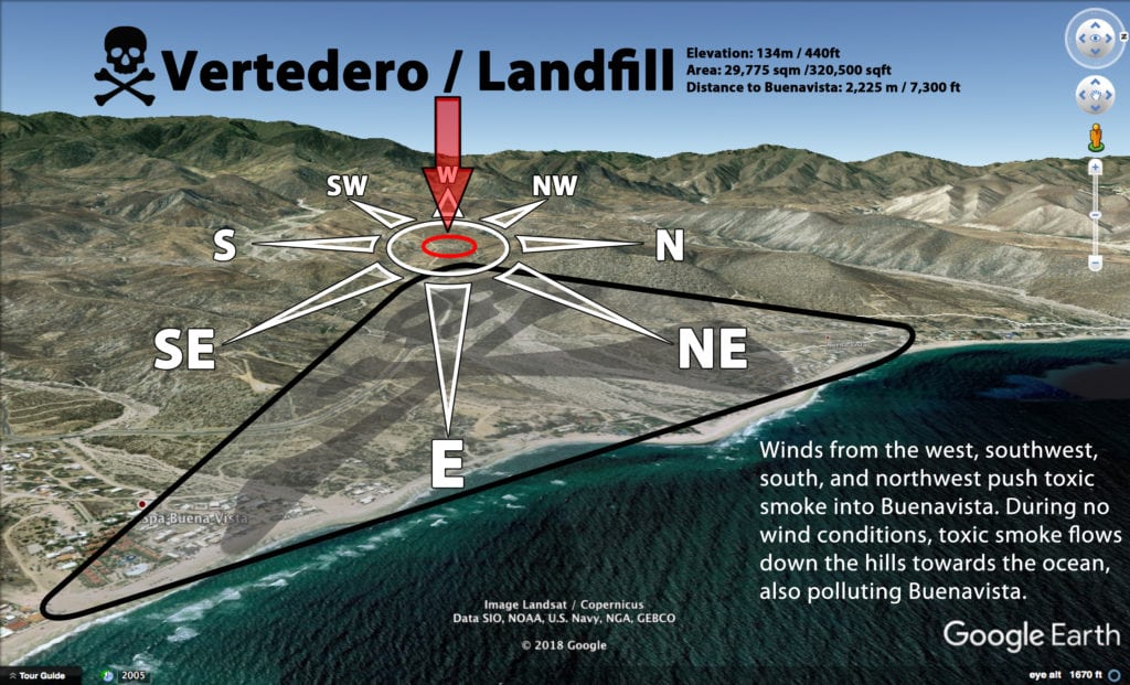 Buenavista Vertedero - The toxic air pollution from the landfill in Buenavista, BCS Mexico